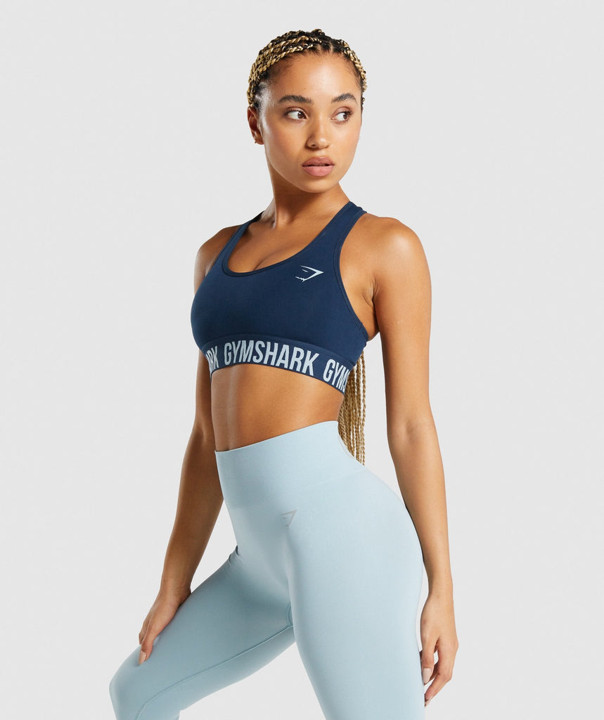 Gymshark Fit Seamless Sports Bra Navy Gymshark