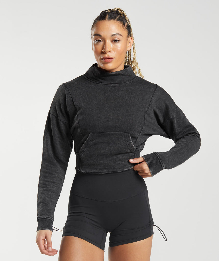 Gymshark Legacy Washed Sweatshirt - Black 1