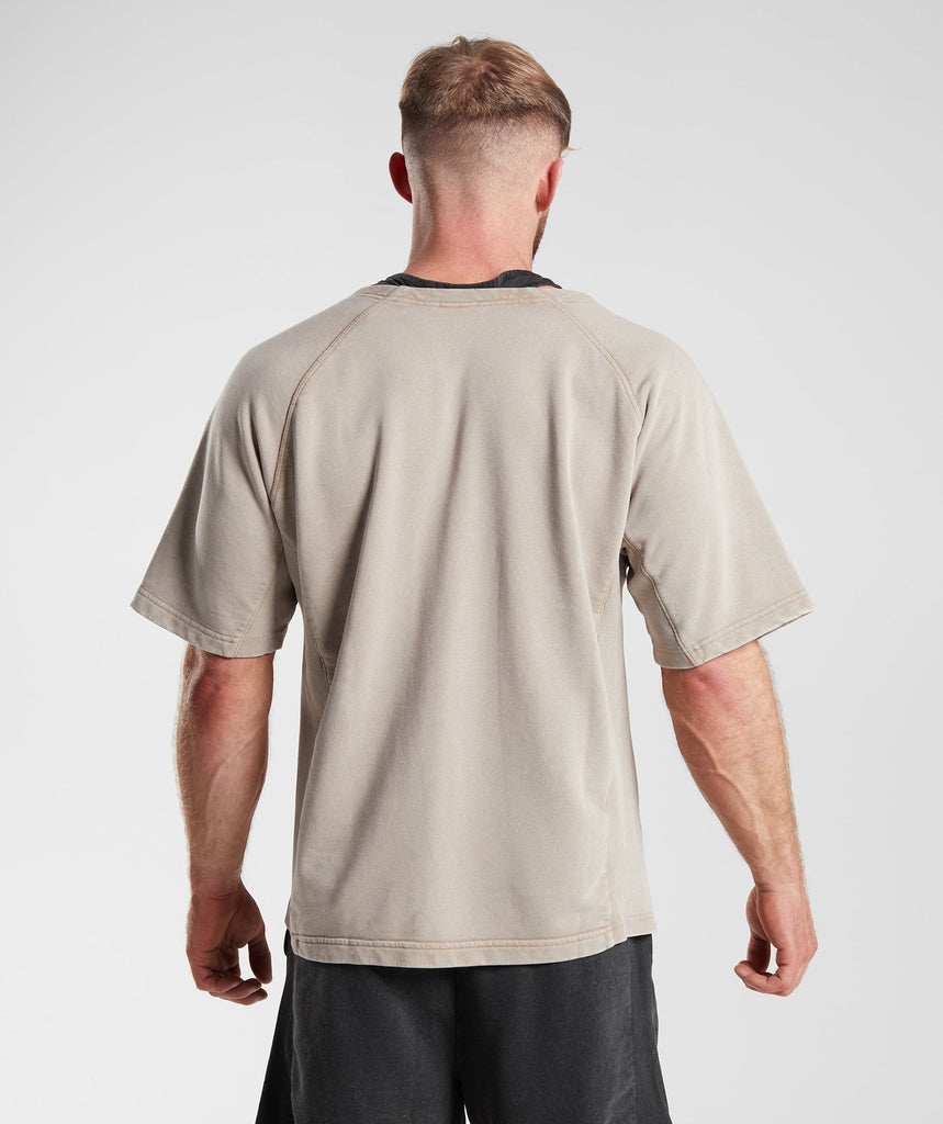 Gymshark Power Washed Rag Top - Cement Brown | Gymshark