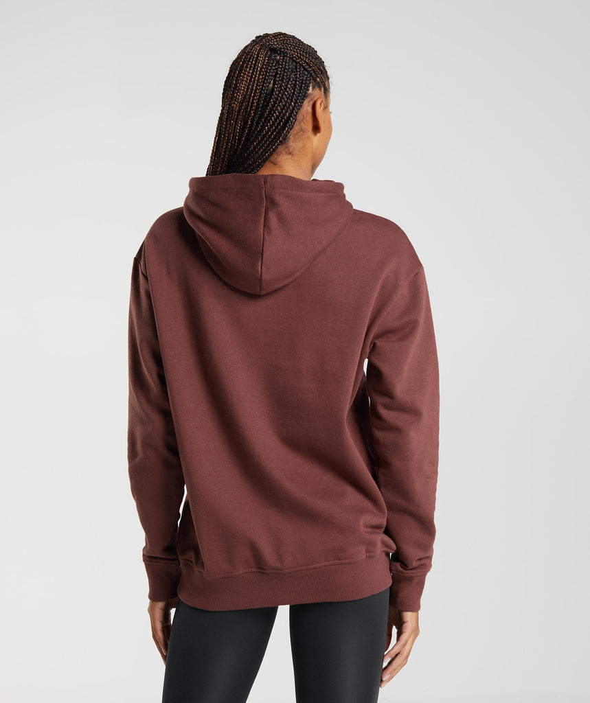 Gymshark Training Boyfriend Hoodie Cherry Brown Gymshark